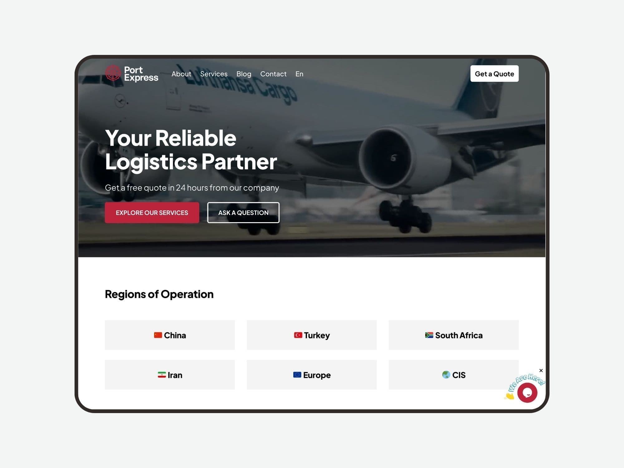 Website Development for Logistics Company Port Express