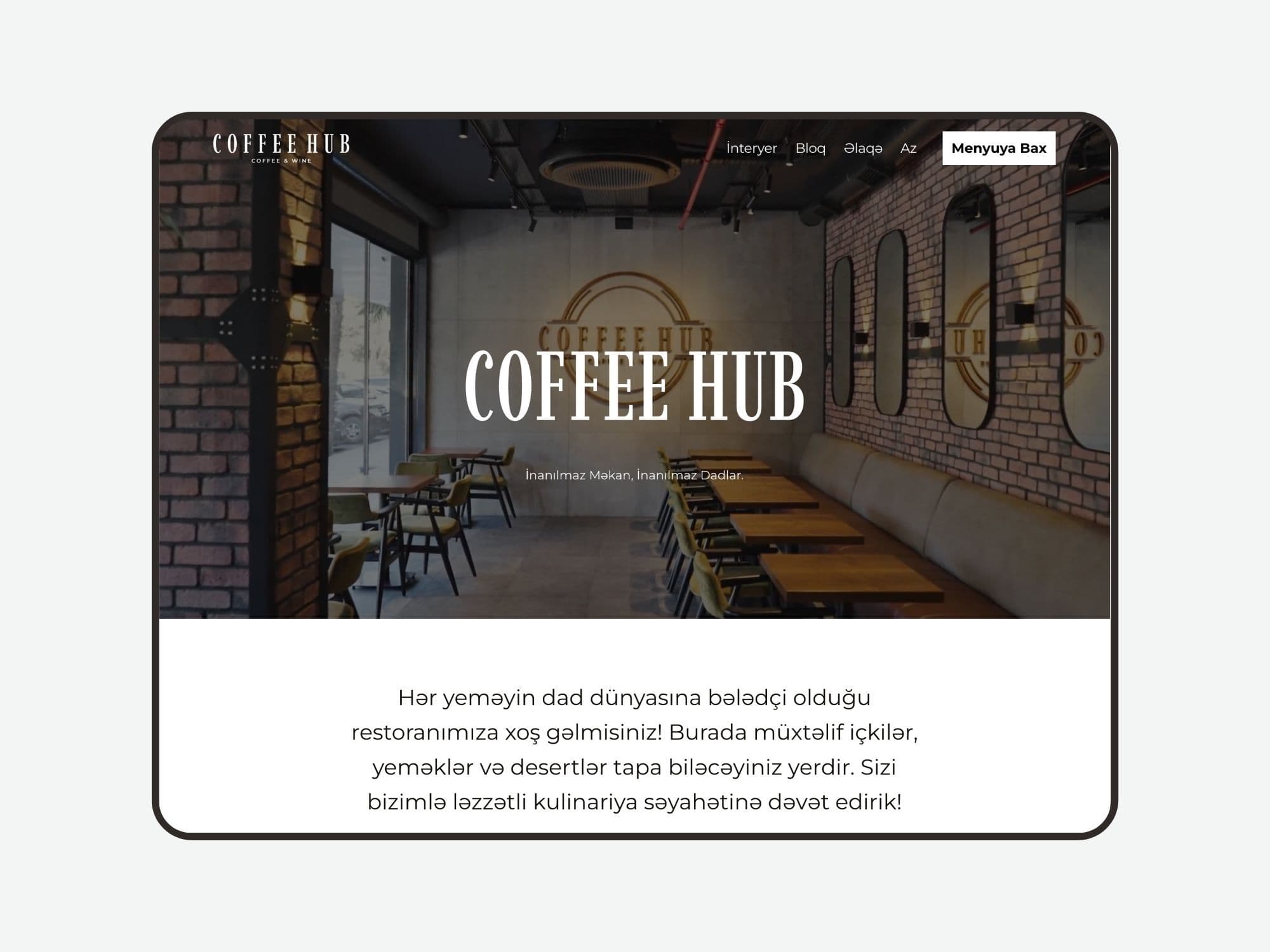 Website Development for Coffee Hub Chain